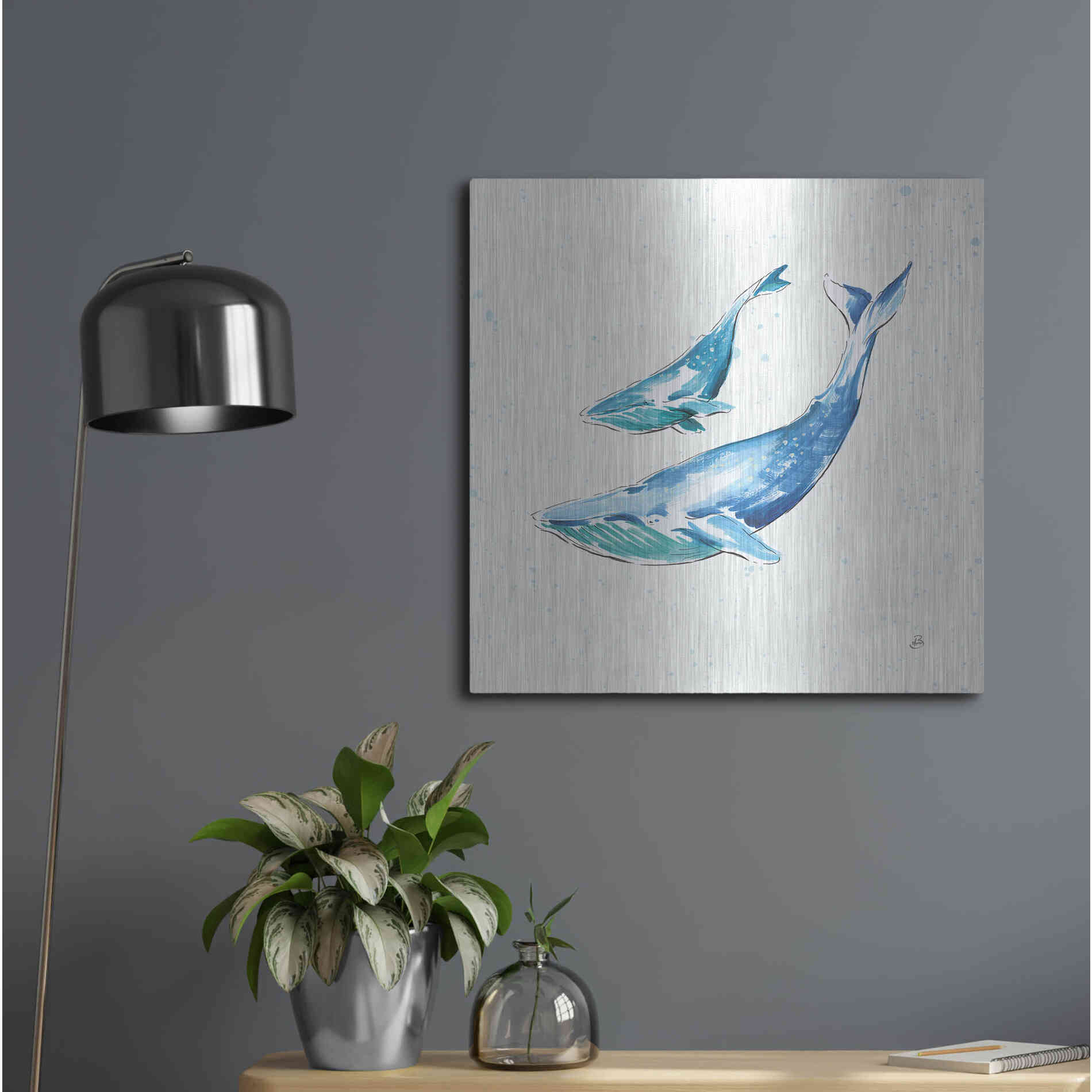 Luxe Metal Art 'Maritime VIII' by Daphne Brissonet, Metal Wall Art,24x24