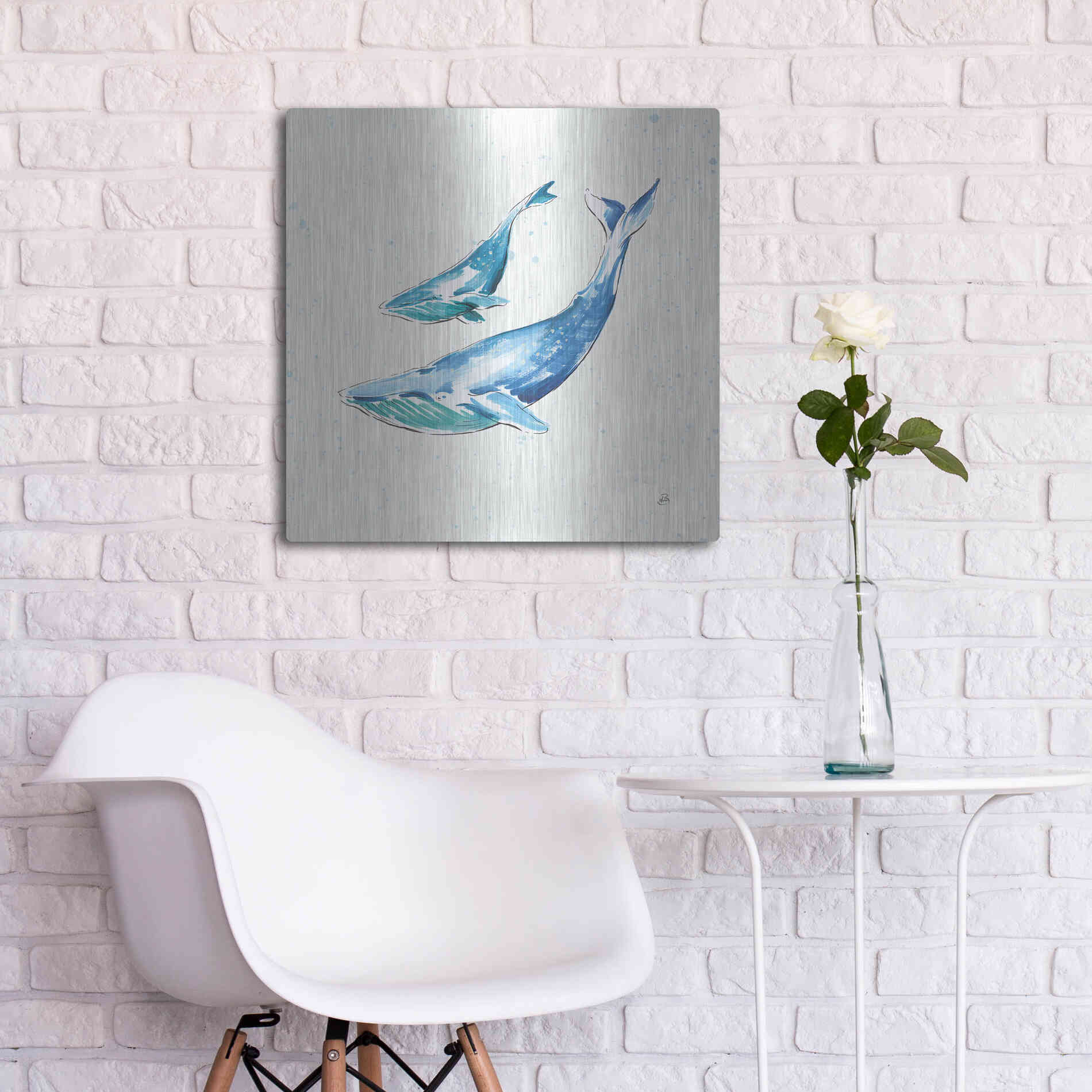 Luxe Metal Art 'Maritime VIII' by Daphne Brissonet, Metal Wall Art,24x24