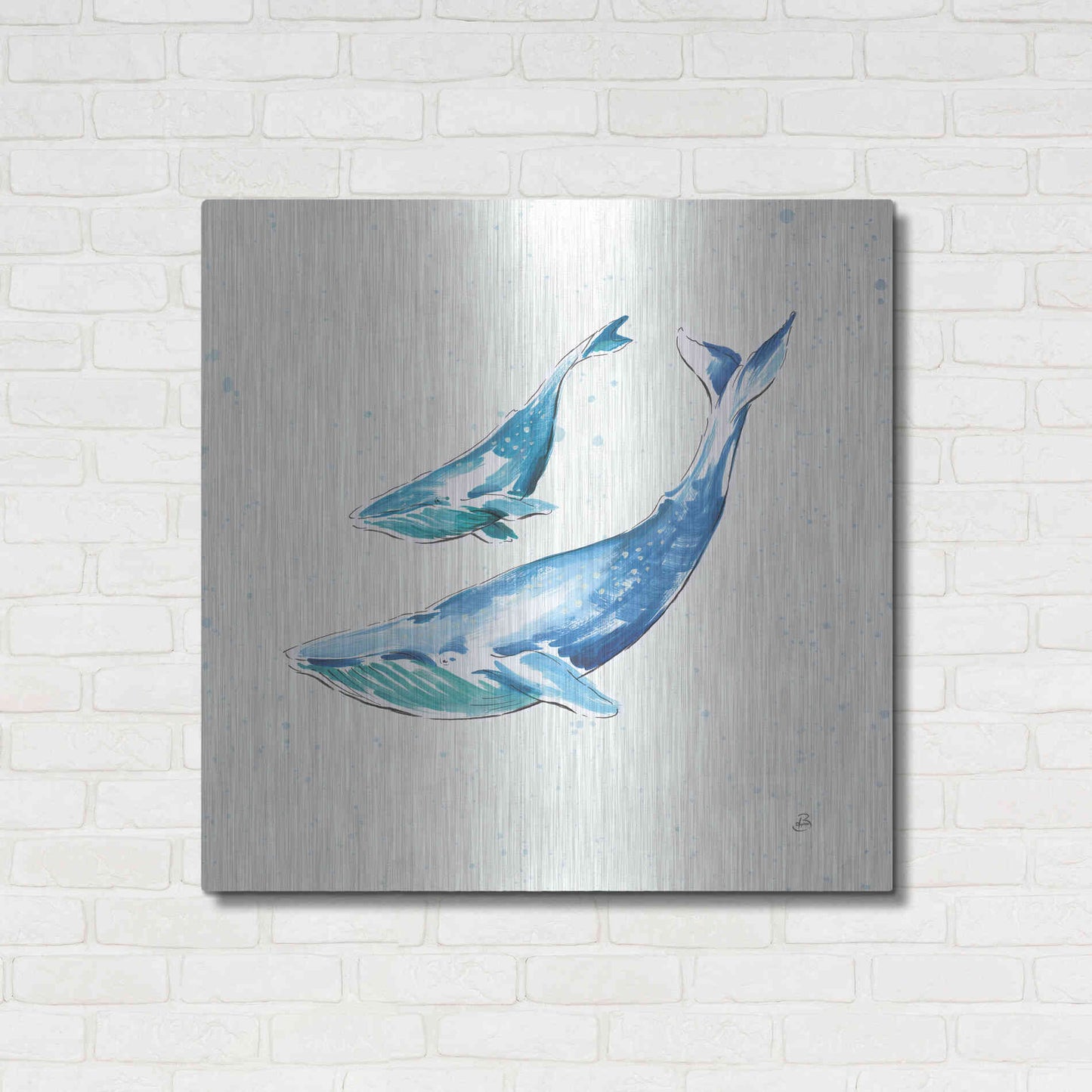 Luxe Metal Art 'Maritime VIII' by Daphne Brissonet, Metal Wall Art,36x36