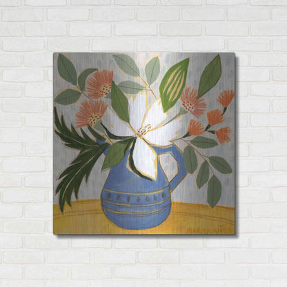 Luxe Metal Art 'April Florals 11' by Marisa Anon, Metal Wall Art,36x36