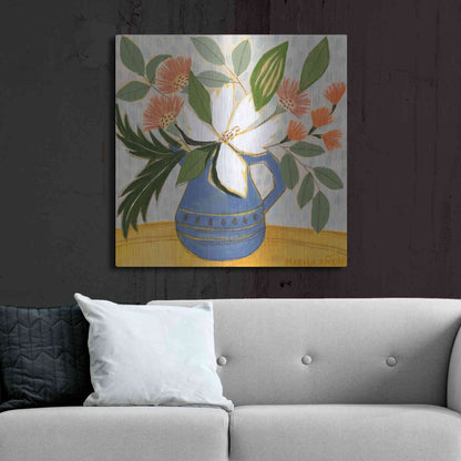 Luxe Metal Art 'April Florals 11' by Marisa Anon, Metal Wall Art,36x36