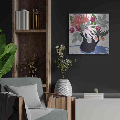 Luxe Metal Art 'April Florals 12' by Marisa Anon, Metal Wall Art,24x24