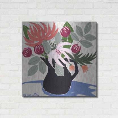 Luxe Metal Art 'April Florals 12' by Marisa Anon, Metal Wall Art,36x36