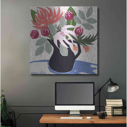 Luxe Metal Art 'April Florals 12' by Marisa Anon, Metal Wall Art,36x36