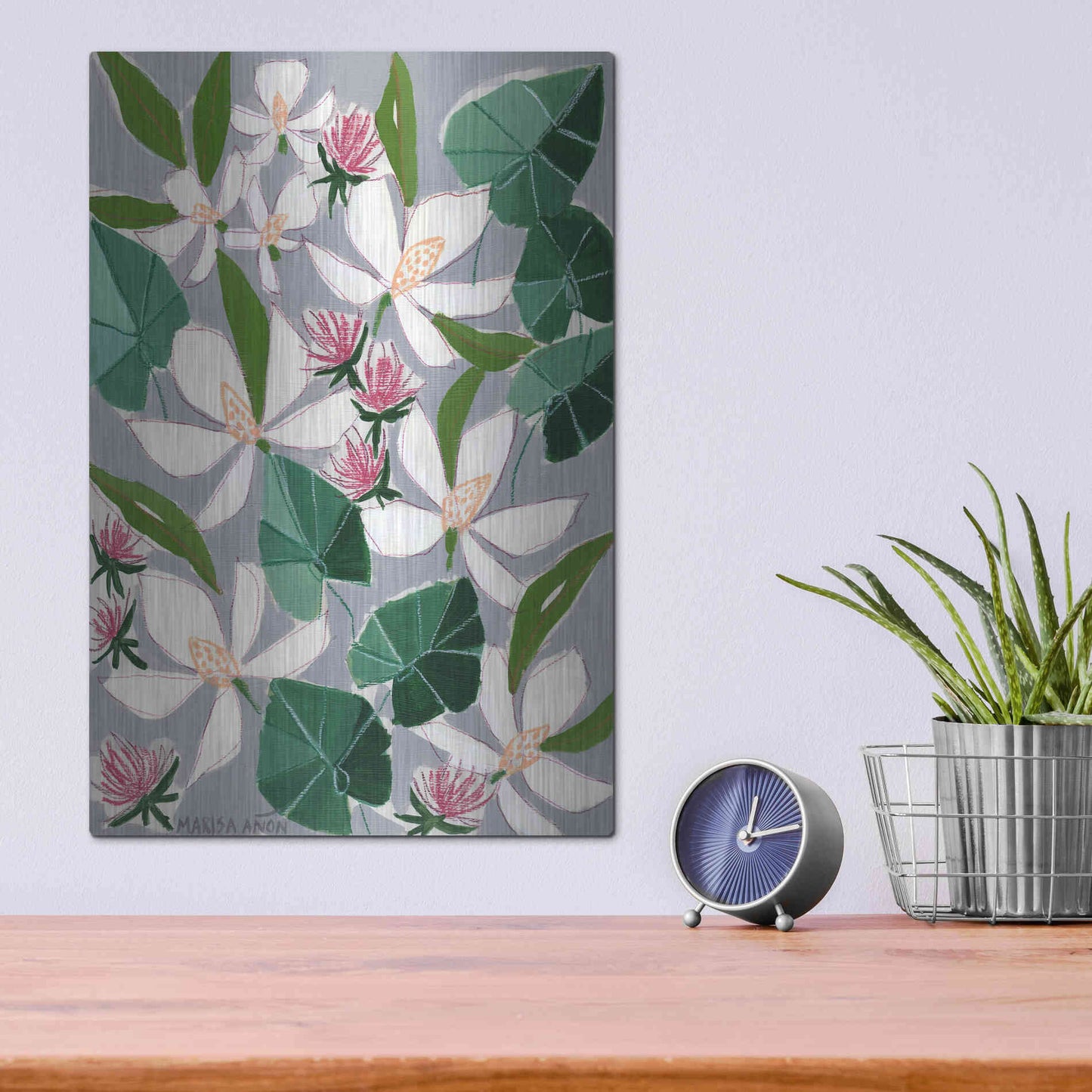 Luxe Metal Art 'Bohemia 2' by Marisa Anon, Metal Wall Art,12x16