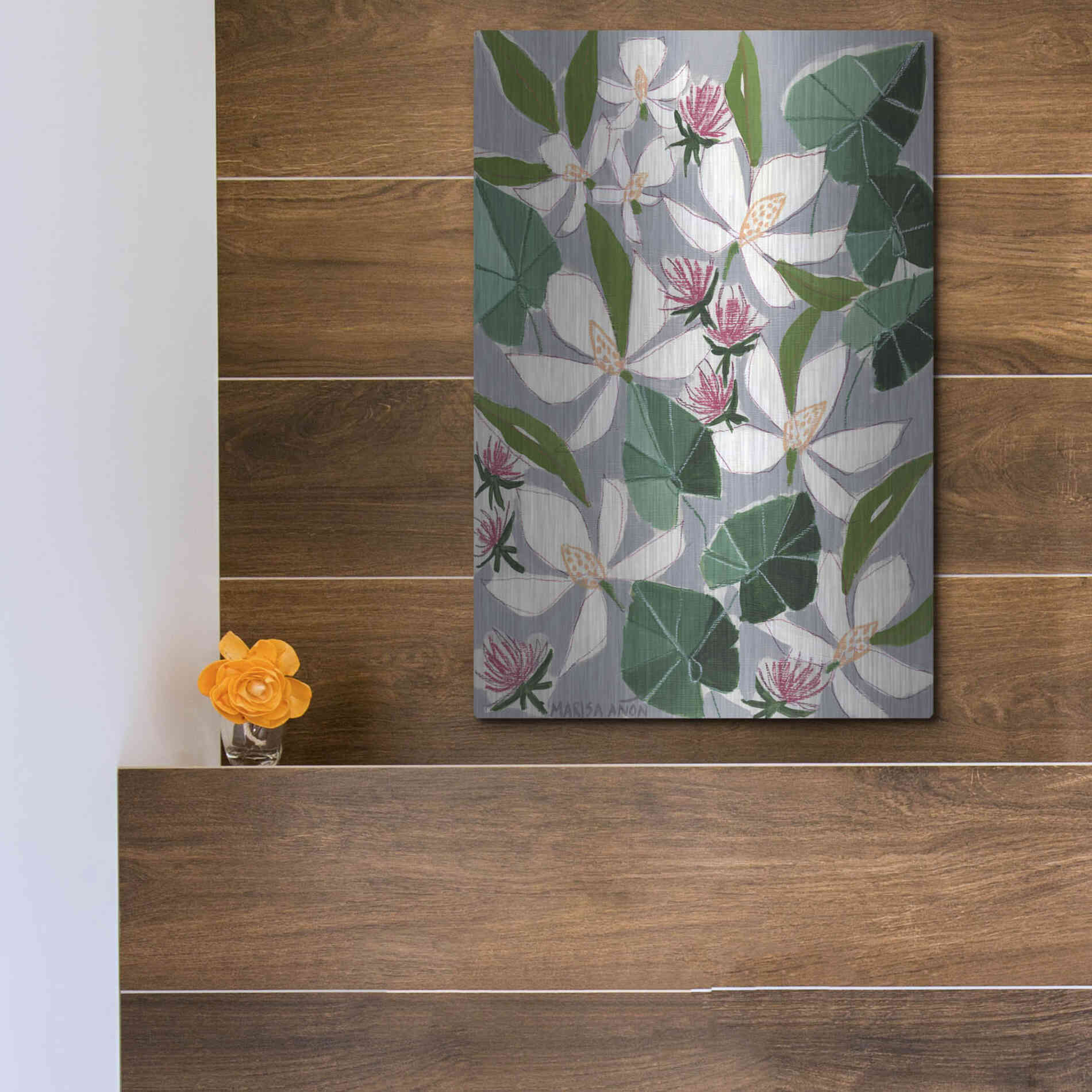 Luxe Metal Art 'Bohemia 2' by Marisa Anon, Metal Wall Art,12x16