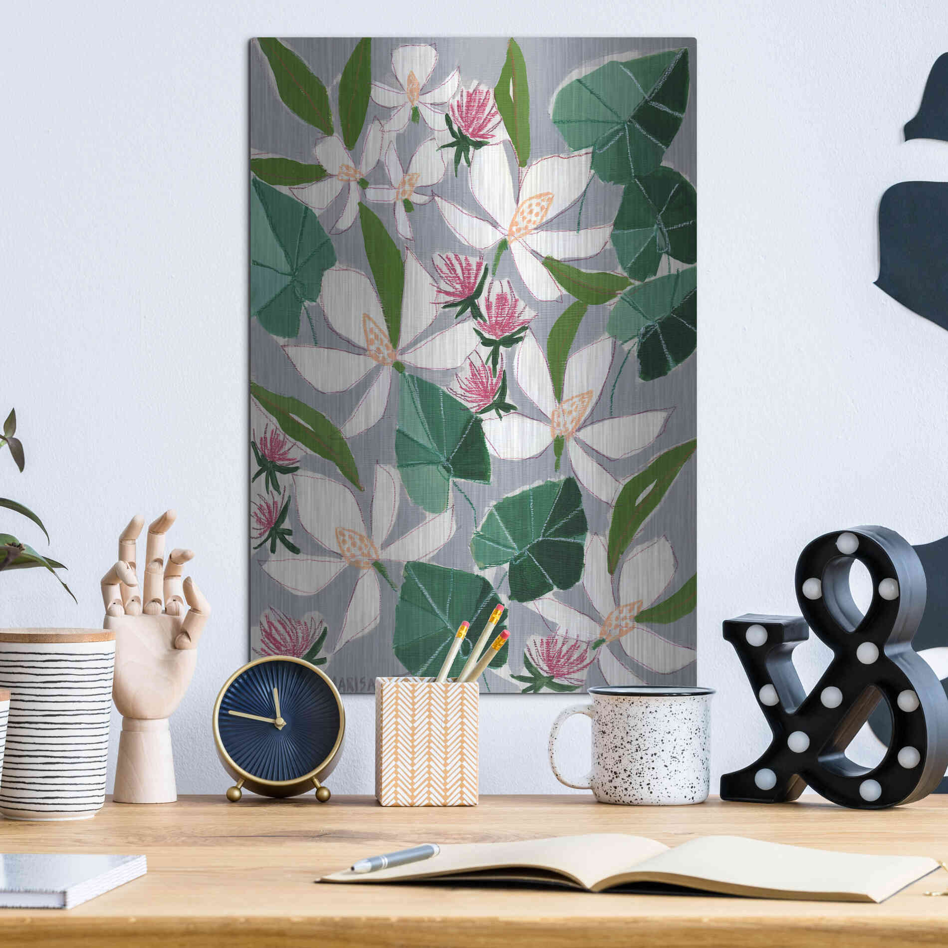 Luxe Metal Art 'Bohemia 2' by Marisa Anon, Metal Wall Art,12x16