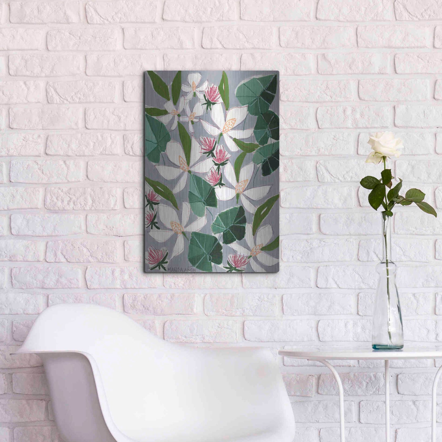 Luxe Metal Art 'Bohemia 2' by Marisa Anon, Metal Wall Art,16x24