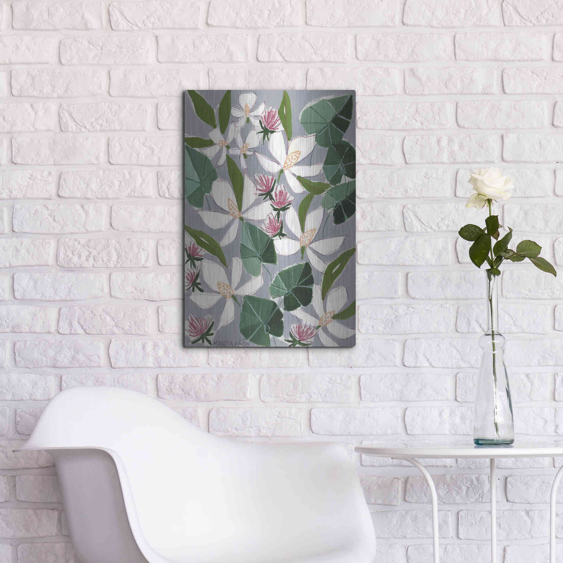 Luxe Metal Art 'Bohemia 2' by Marisa Anon, Metal Wall Art,16x24