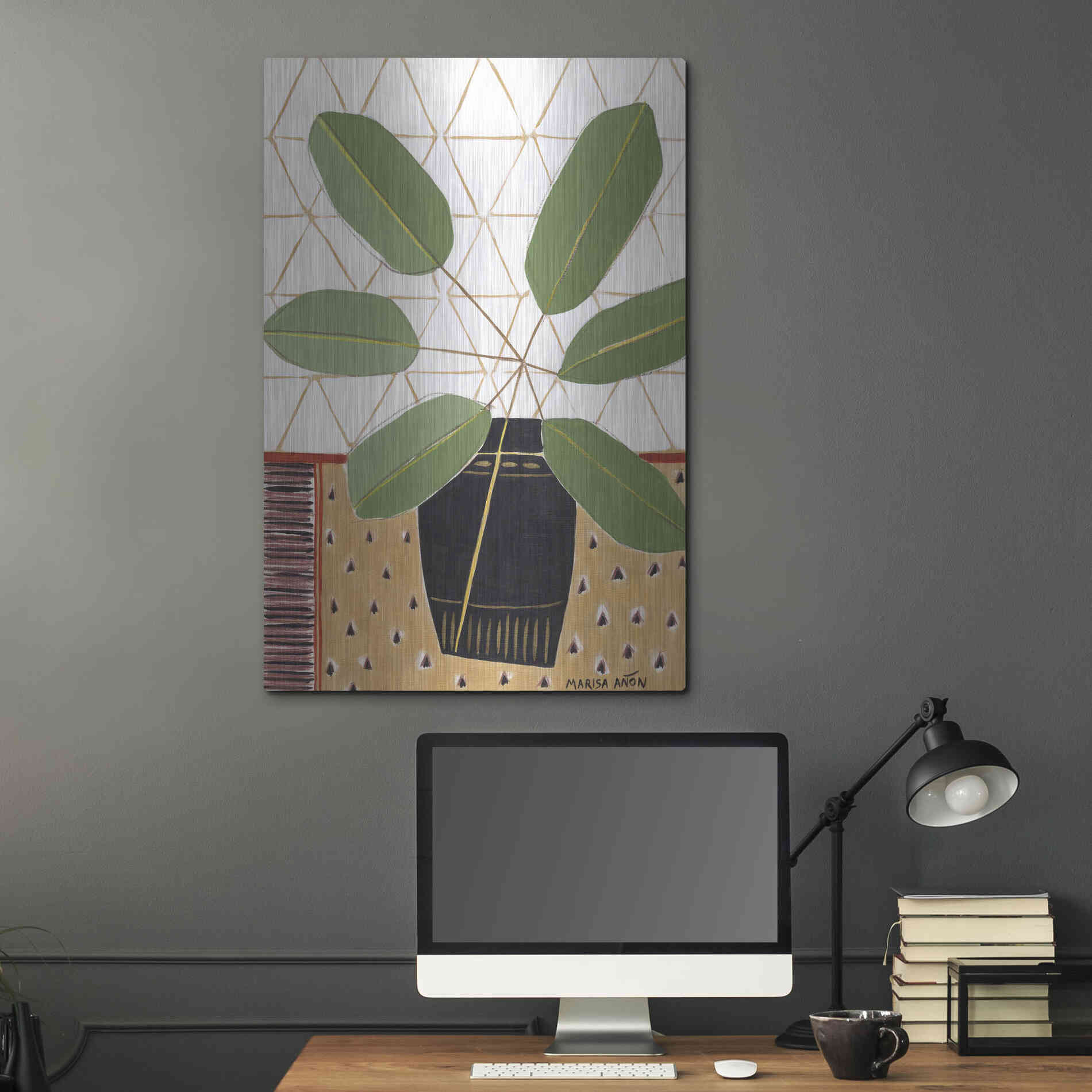 Luxe Metal Art 'Gold Tablecloth 4' by Marisa Anon, Metal Wall Art,24x36