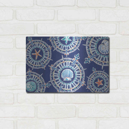 Luxe Metal Art 'Maritime XIV' by Daphne Brissonet, Metal Wall Art,16x12