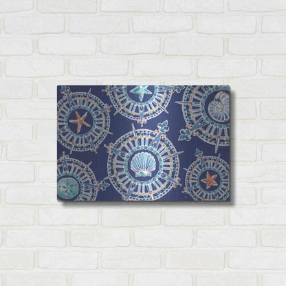 Luxe Metal Art 'Maritime XIV' by Daphne Brissonet, Metal Wall Art,24x16