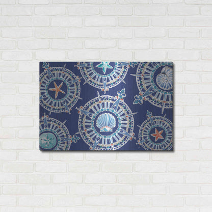 Luxe Metal Art 'Maritime XIV' by Daphne Brissonet, Metal Wall Art,36x24