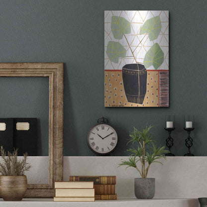 Luxe Metal Art 'Gold Tablecloth 5' by Marisa Anon, Metal Wall Art,12x16