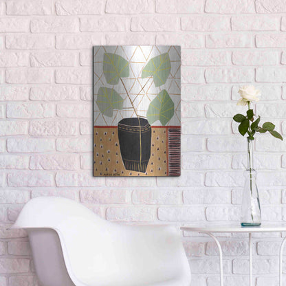 Luxe Metal Art 'Gold Tablecloth 5' by Marisa Anon, Metal Wall Art,16x24