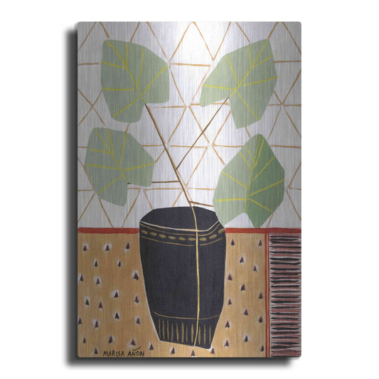 Luxe Metal Art 'Gold Tablecloth 5' by Marisa Anon, Metal Wall Art