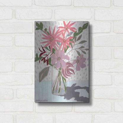 Luxe Metal Art 'Summer Flowers' by Marisa Anon, Metal Wall Art,12x16