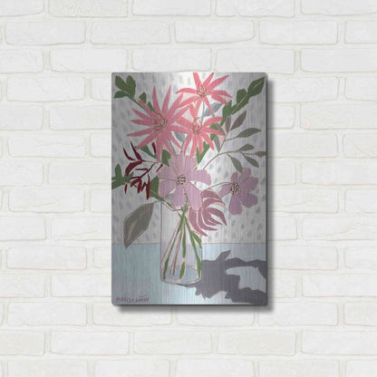 Luxe Metal Art 'Summer Flowers' by Marisa Anon, Metal Wall Art,16x24