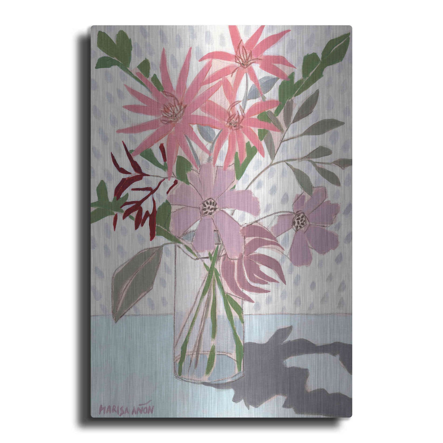 Luxe Metal Art 'Summer Flowers' by Marisa Anon, Metal Wall Art