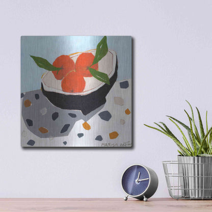Luxe Metal Art 'Valencia Late' by Marisa Anon, Metal Wall Art,12x12