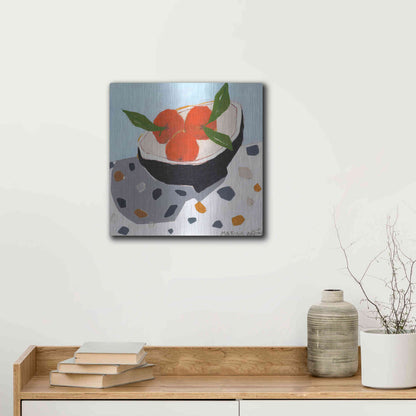 Luxe Metal Art 'Valencia Late' by Marisa Anon, Metal Wall Art,12x12