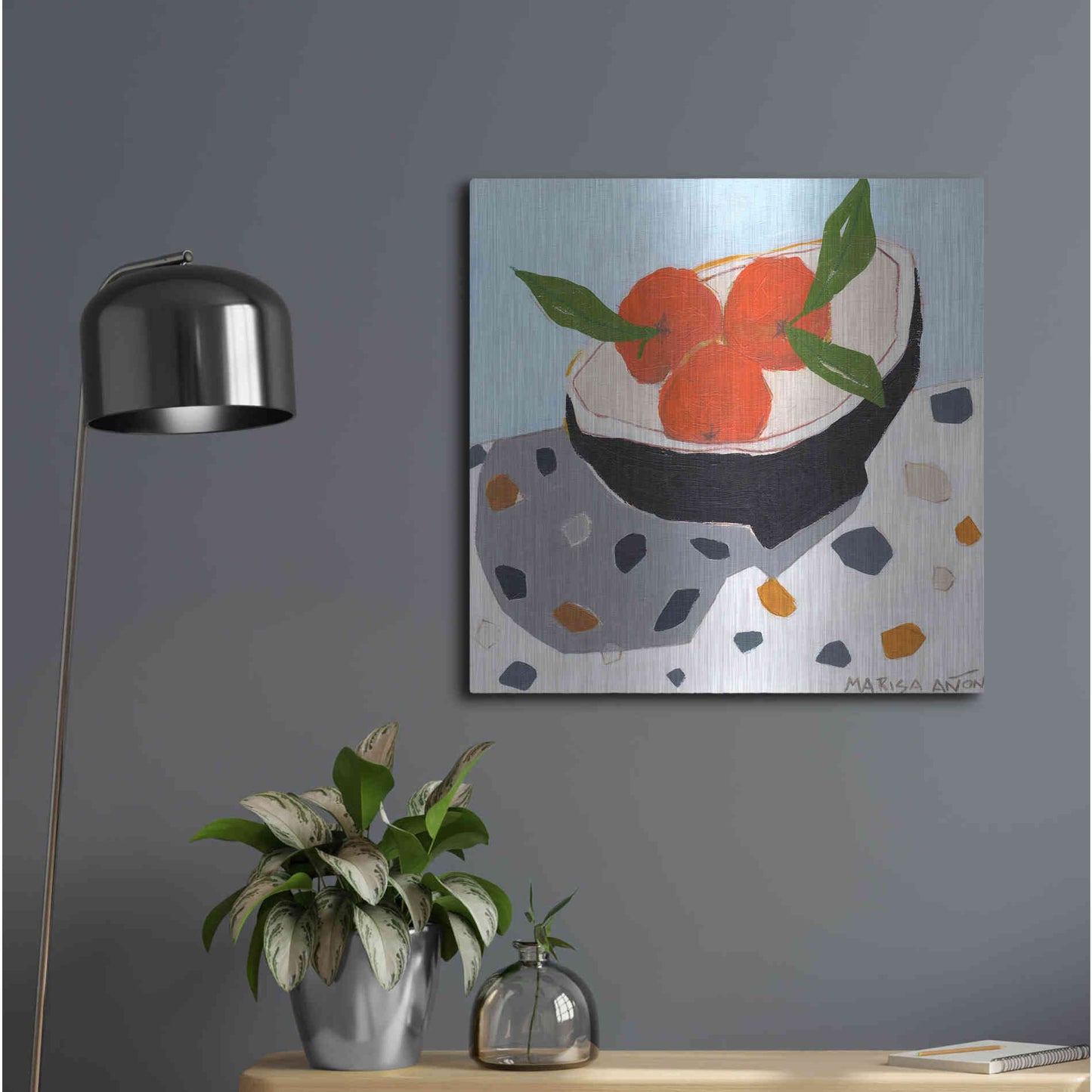 Luxe Metal Art 'Valencia Late' by Marisa Anon, Metal Wall Art,24x24
