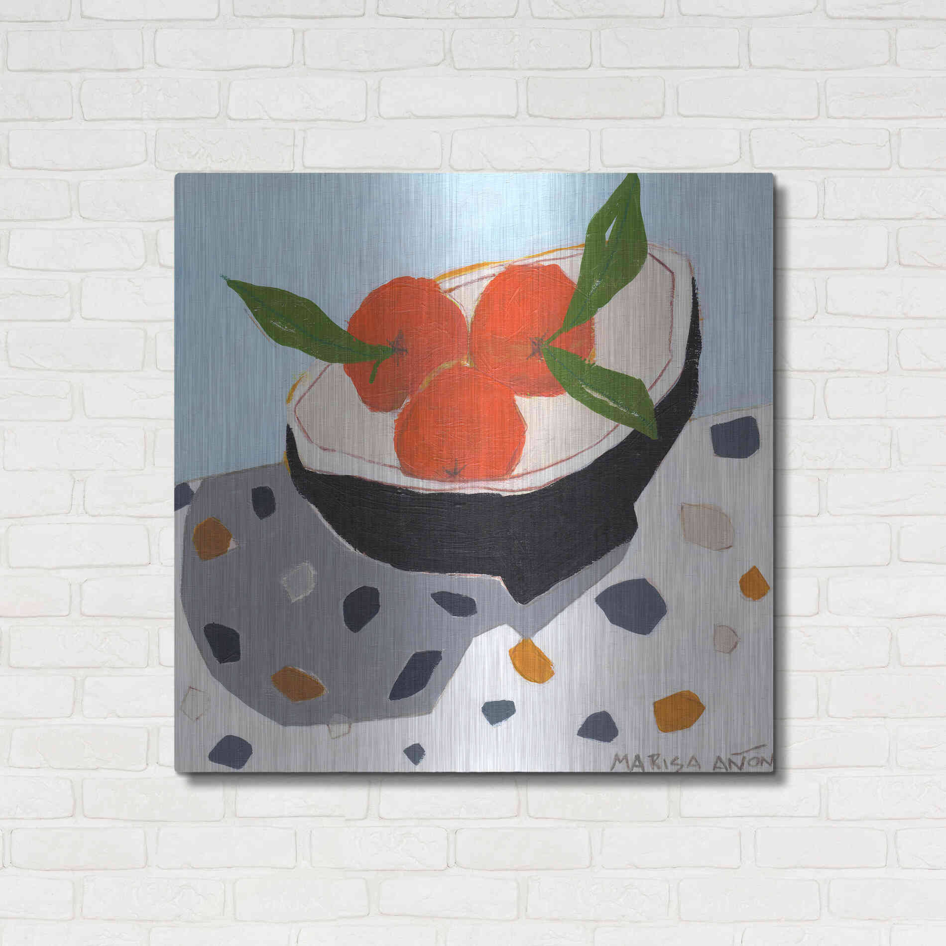 Luxe Metal Art 'Valencia Late' by Marisa Anon, Metal Wall Art,36x36
