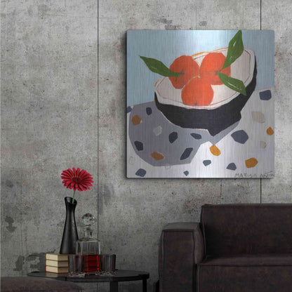 Luxe Metal Art 'Valencia Late' by Marisa Anon, Metal Wall Art,36x36