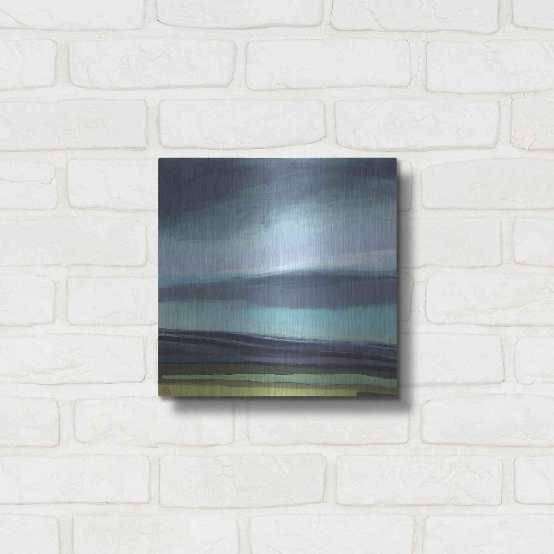 Luxe Metal Art 'Dew on My Boots' by Niki Arden, Metal Wall Art,12x12