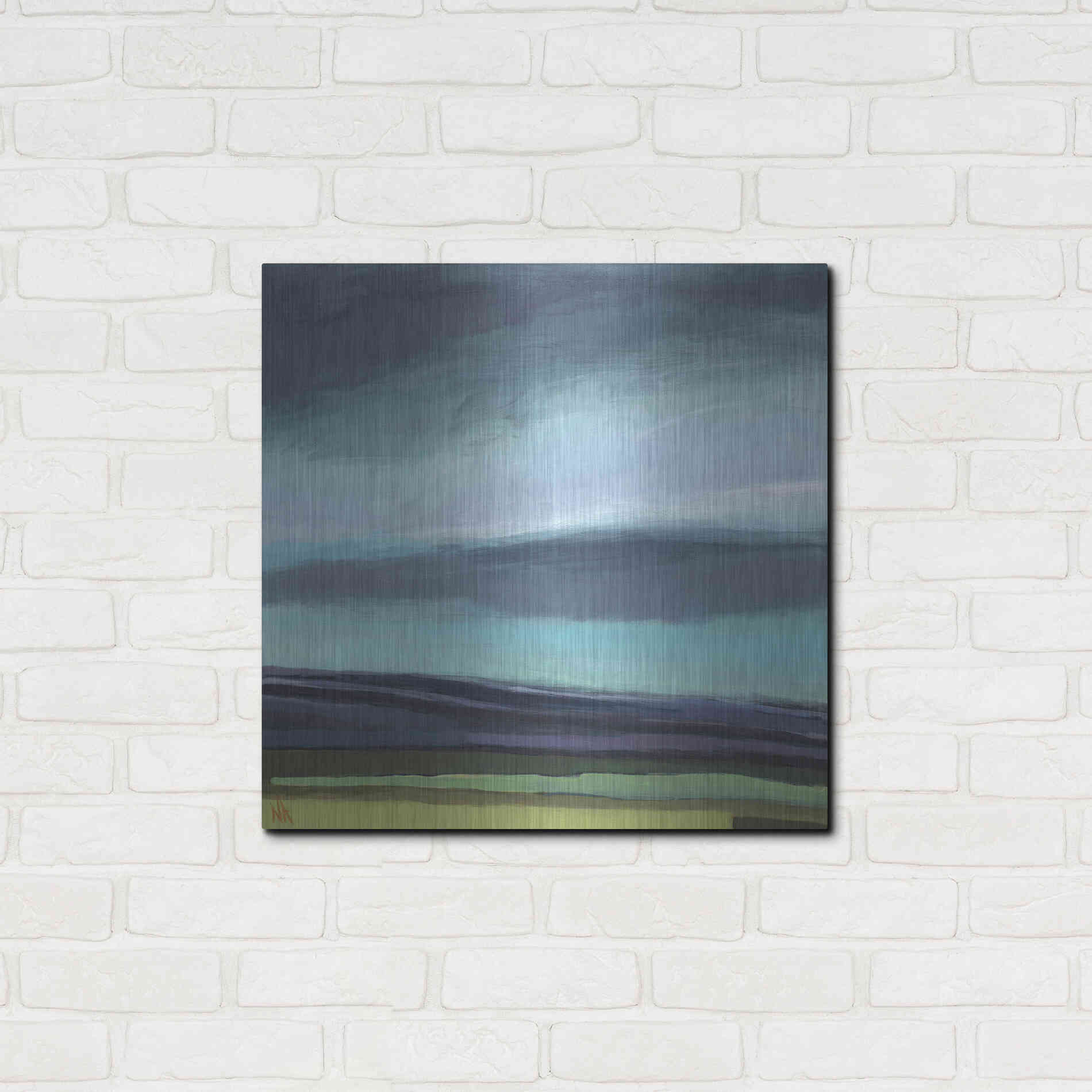 Luxe Metal Art 'Dew on My Boots' by Niki Arden, Metal Wall Art,24x24