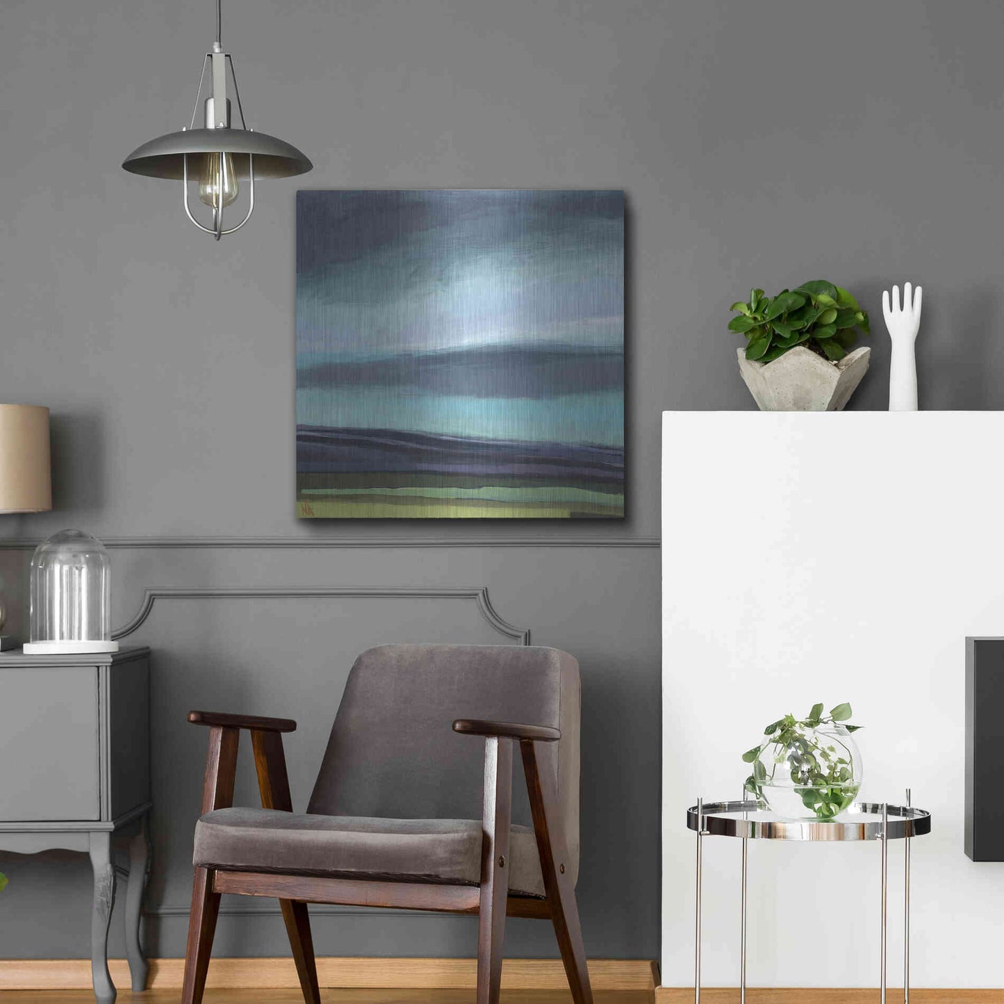 Luxe Metal Art 'Dew on My Boots' by Niki Arden, Metal Wall Art,24x24