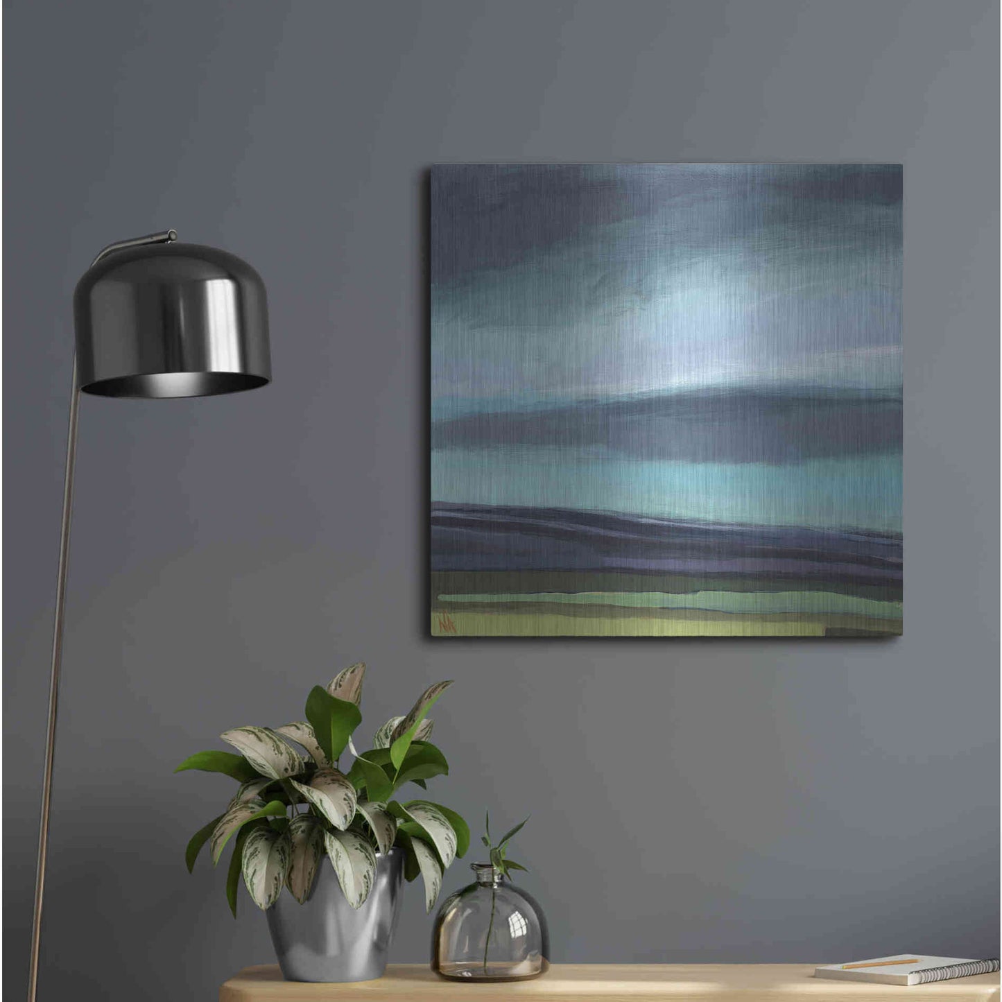 Luxe Metal Art 'Dew on My Boots' by Niki Arden, Metal Wall Art,24x24