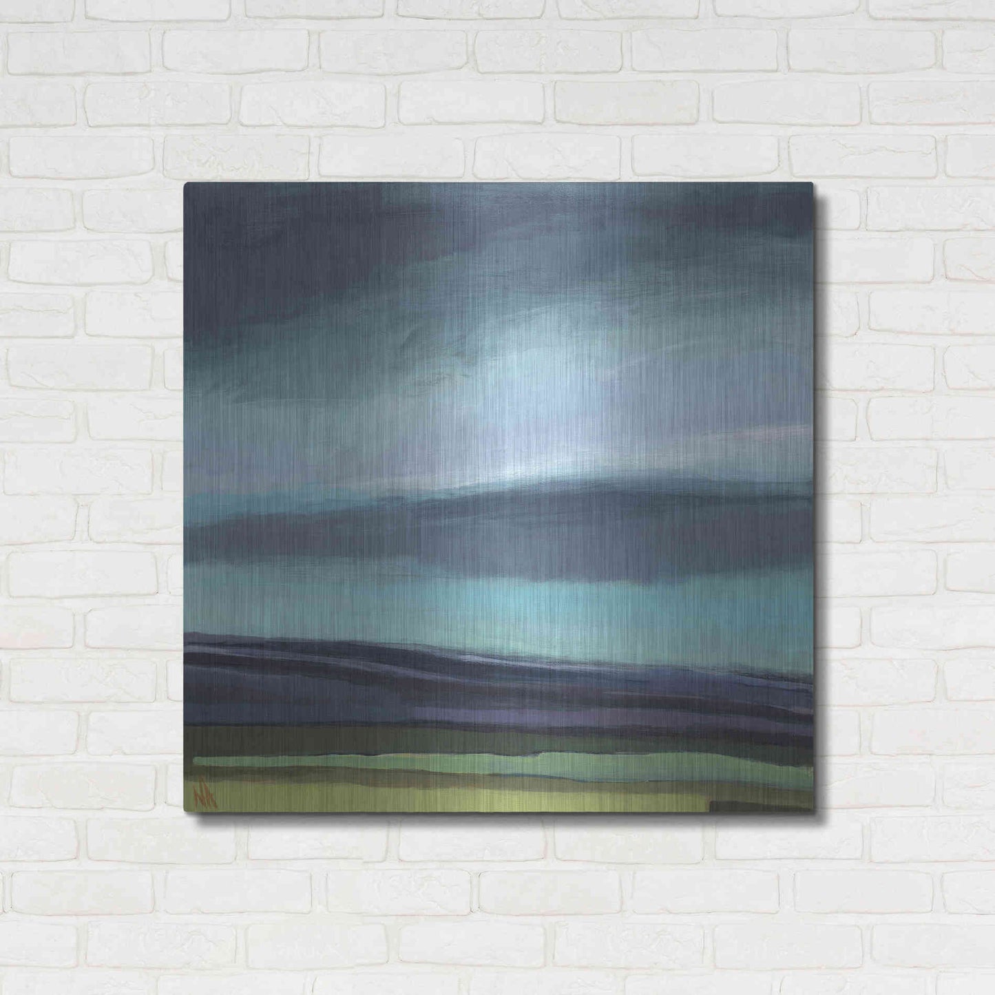 Luxe Metal Art 'Dew on My Boots' by Niki Arden, Metal Wall Art,36x36