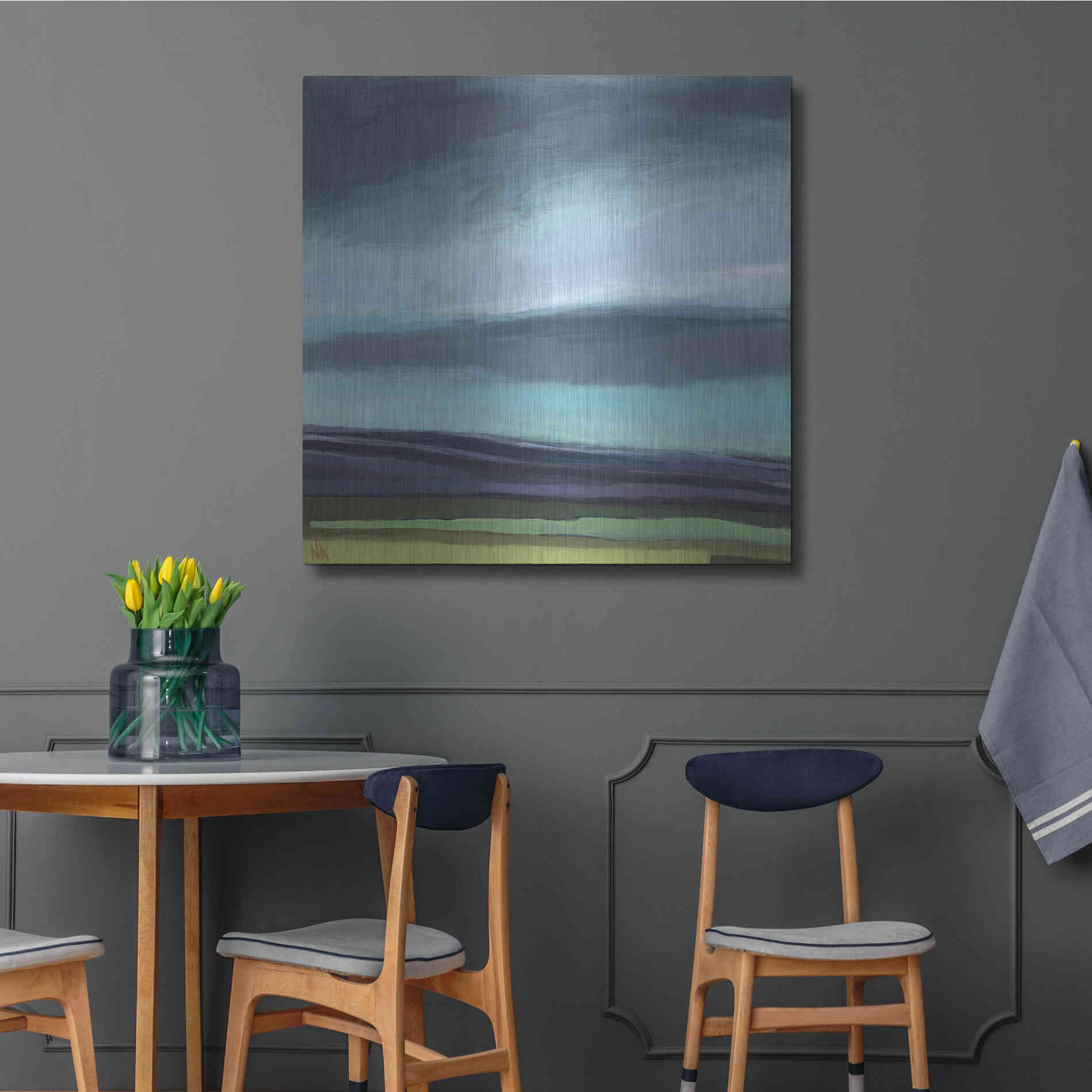 Luxe Metal Art 'Dew on My Boots' by Niki Arden, Metal Wall Art,36x36