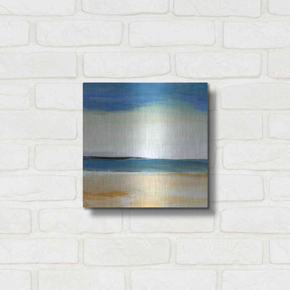 Luxe Metal Art 'Seascape 2' by Niki Arden, Metal Wall Art,12x12