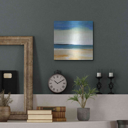 Luxe Metal Art 'Seascape 2' by Niki Arden, Metal Wall Art,12x12