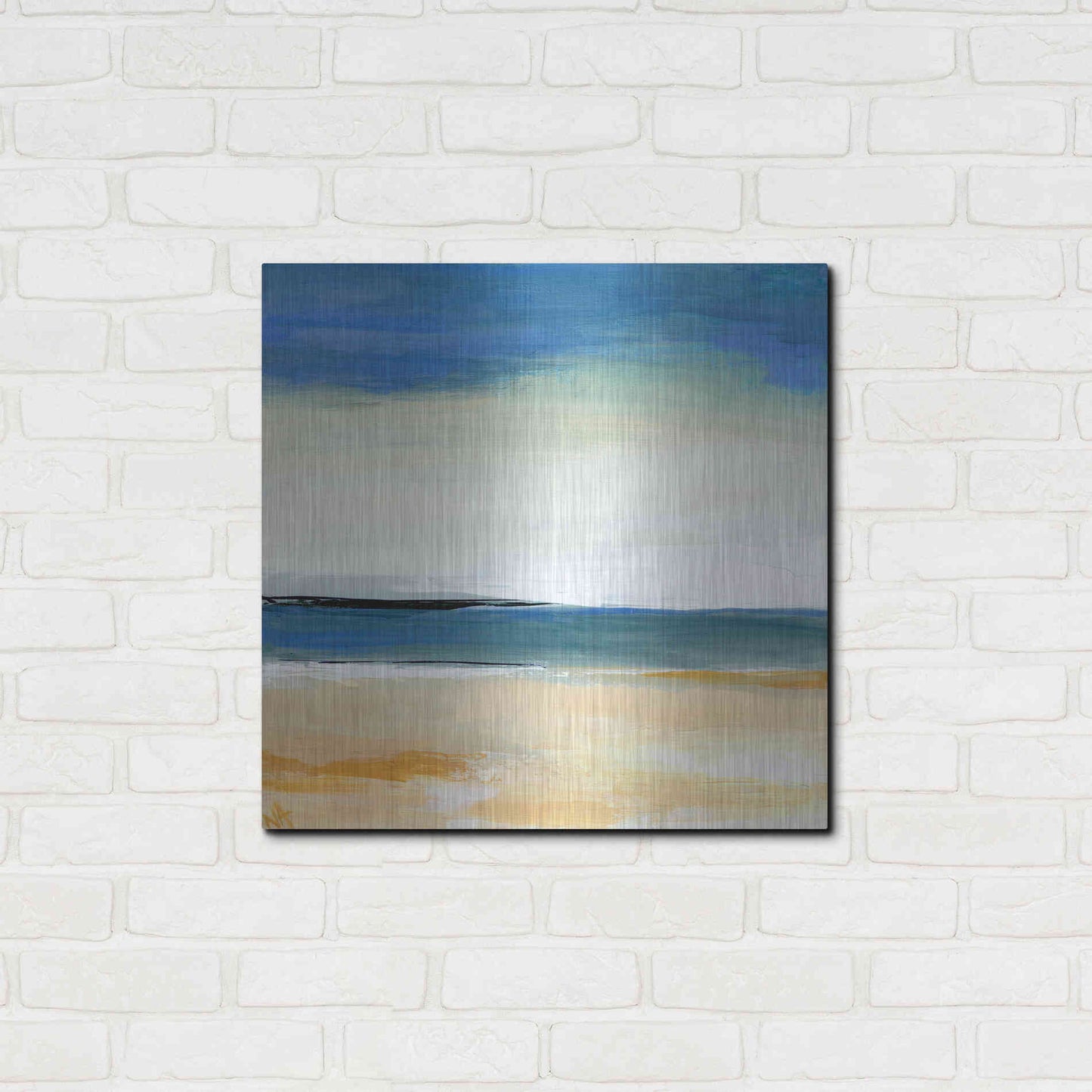 Luxe Metal Art 'Seascape 2' by Niki Arden, Metal Wall Art,24x24