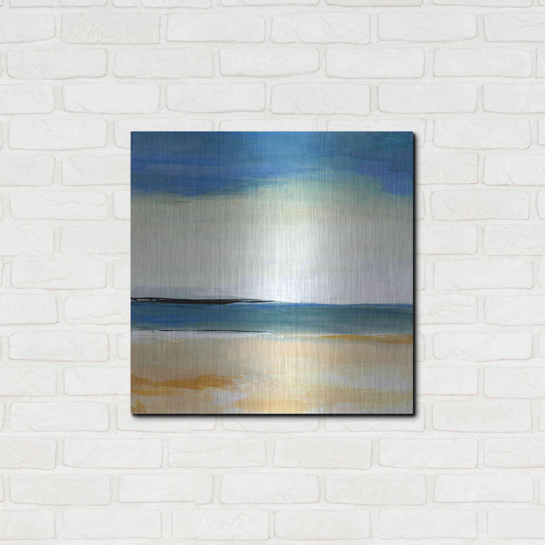 Luxe Metal Art 'Seascape 2' by Niki Arden, Metal Wall Art,24x24