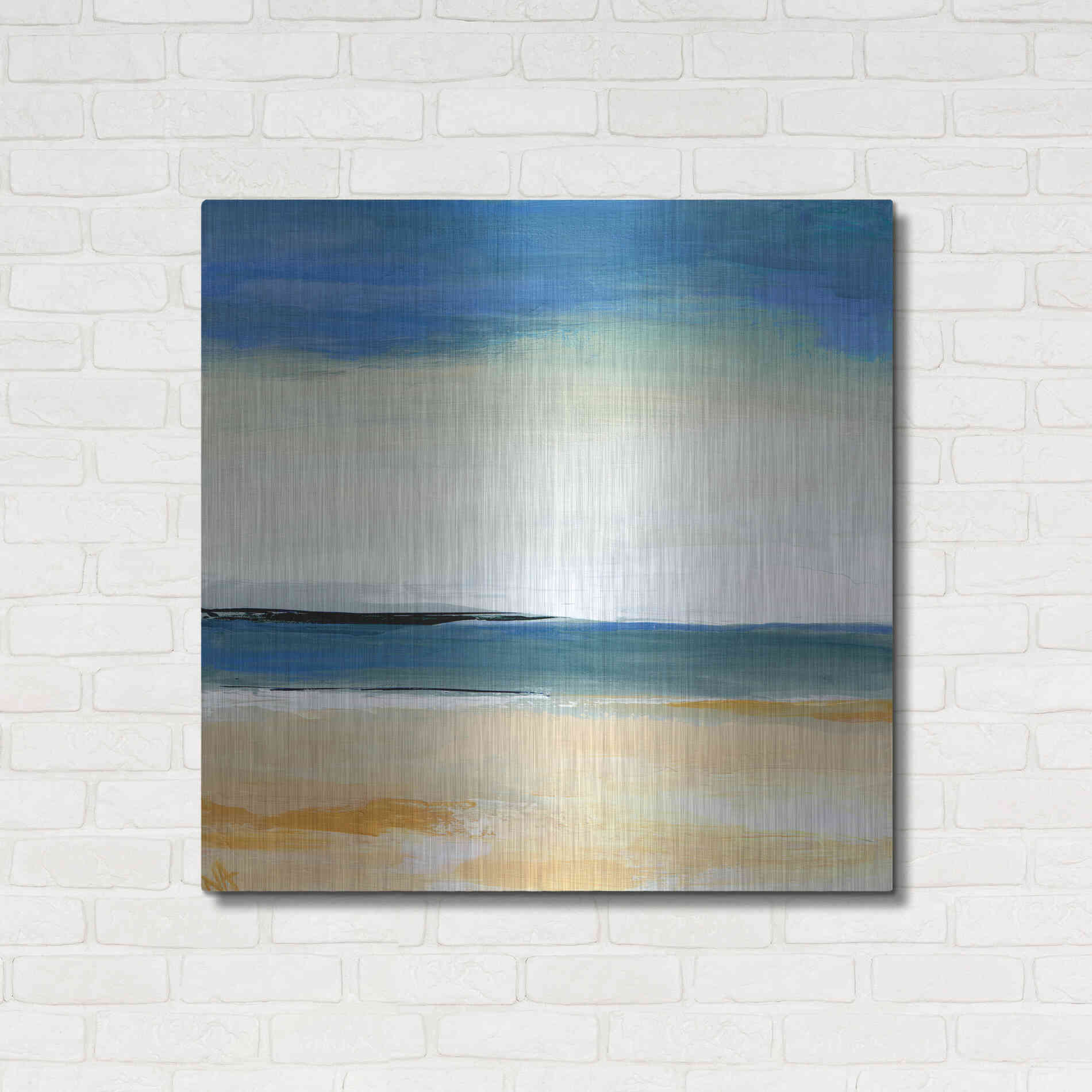 Luxe Metal Art 'Seascape 2' by Niki Arden, Metal Wall Art,36x36