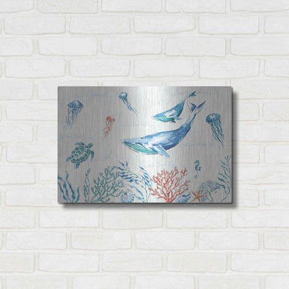 Luxe Metal Art 'Maritime I' by Daphne Brissonet, Metal Wall Art,24x16