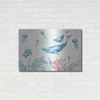 Luxe Metal Art 'Maritime I' by Daphne Brissonet, Metal Wall Art,36x24