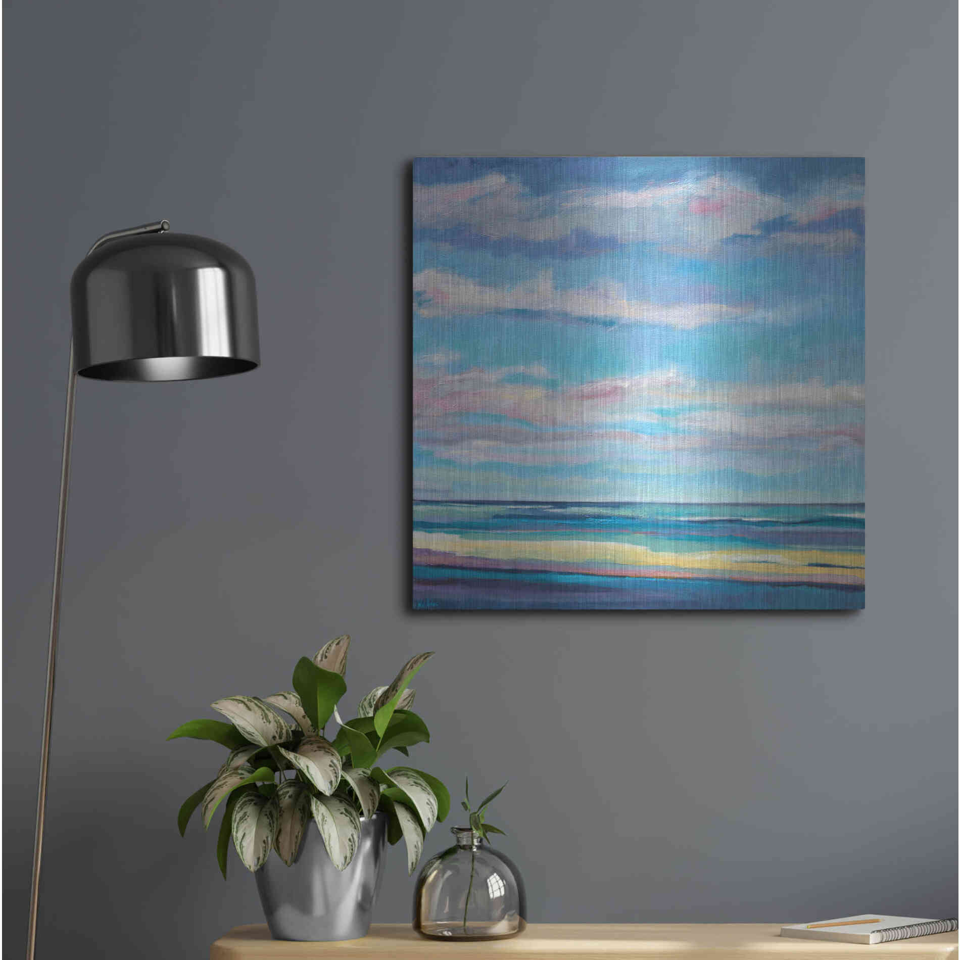 Luxe Metal Art 'Tidal Surge' by Niki Arden, Metal Wall Art,24x24