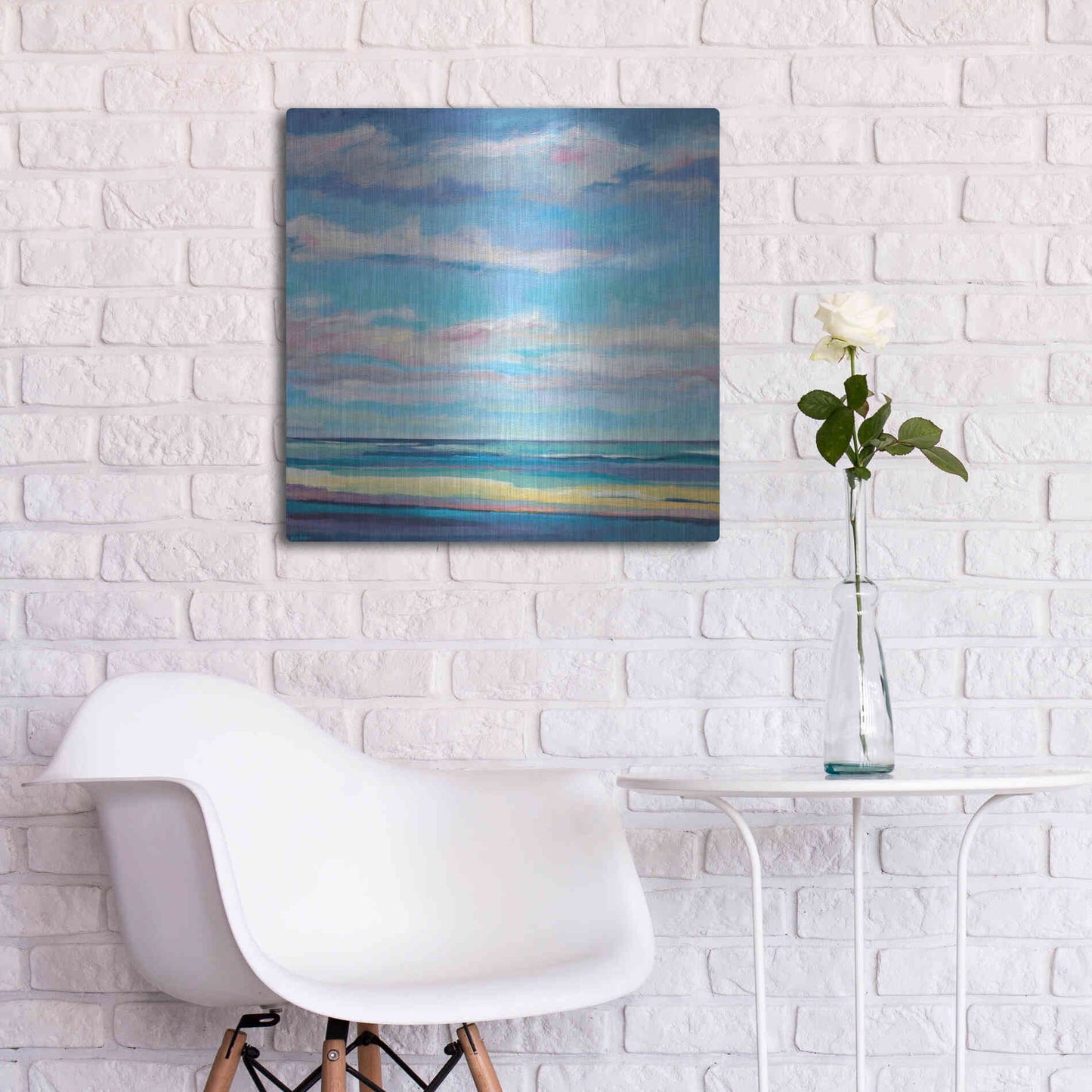 Luxe Metal Art 'Tidal Surge' by Niki Arden, Metal Wall Art,24x24