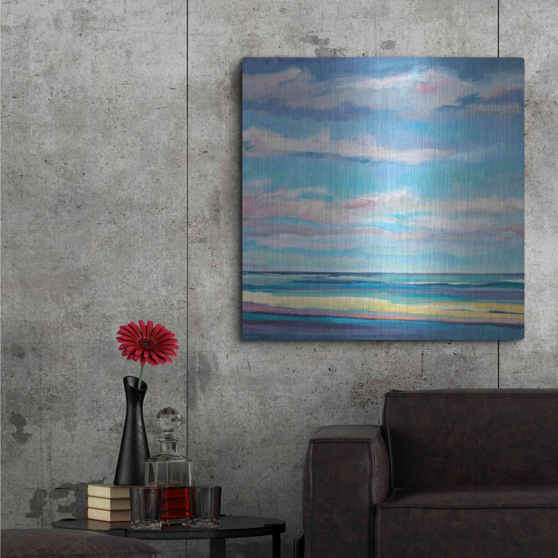 Luxe Metal Art 'Tidal Surge' by Niki Arden, Metal Wall Art,36x36