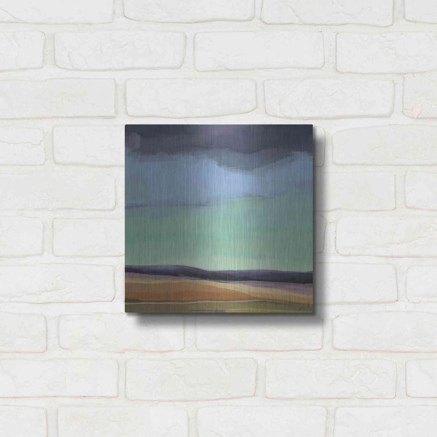 Luxe Metal Art 'Too Much Walking' by Niki Arden, Metal Wall Art,12x12