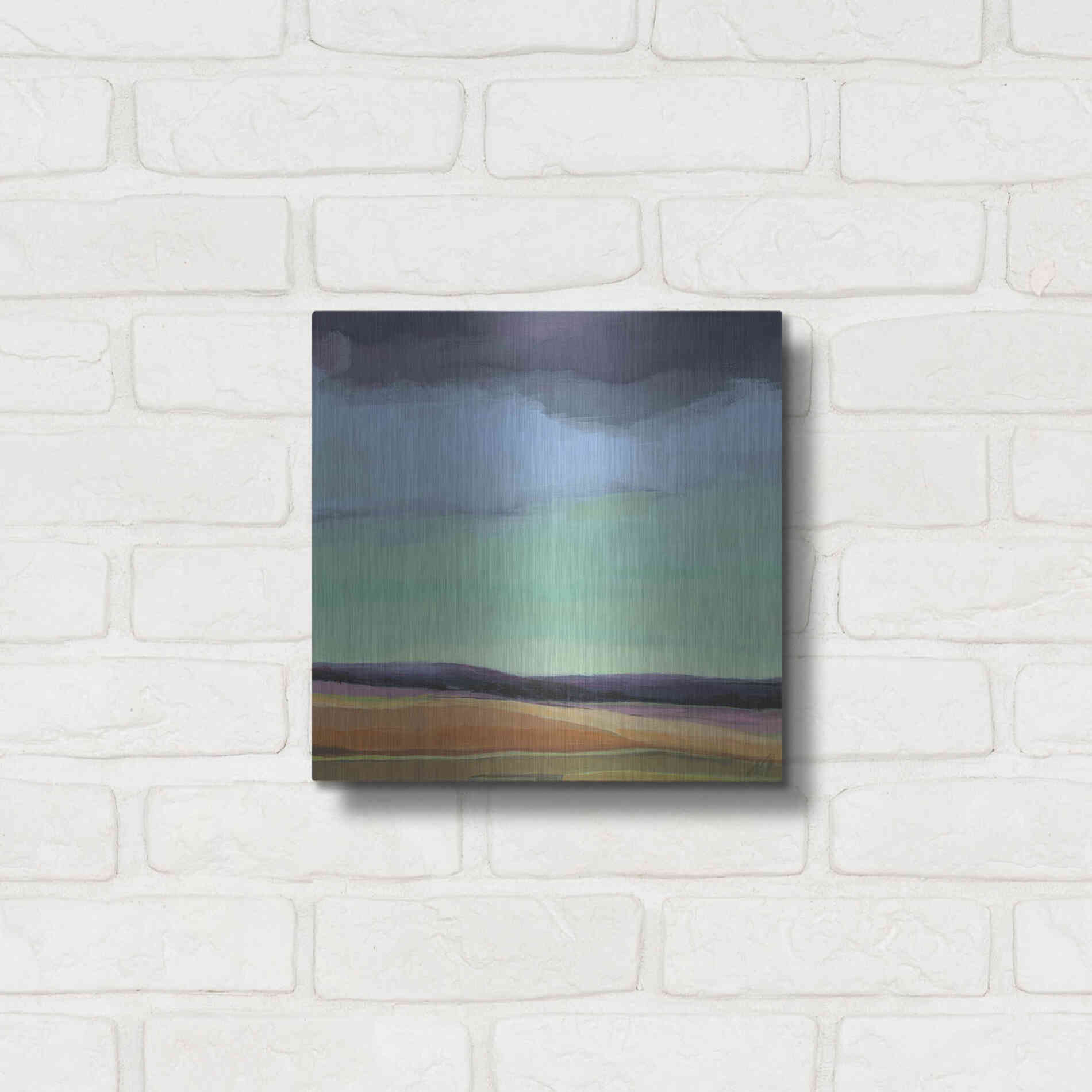 Luxe Metal Art 'Too Much Walking' by Niki Arden, Metal Wall Art,12x12