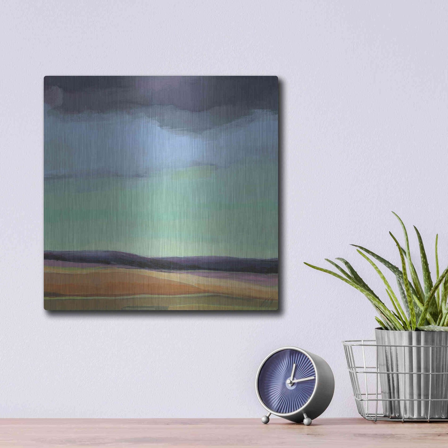 Luxe Metal Art 'Too Much Walking' by Niki Arden, Metal Wall Art,12x12