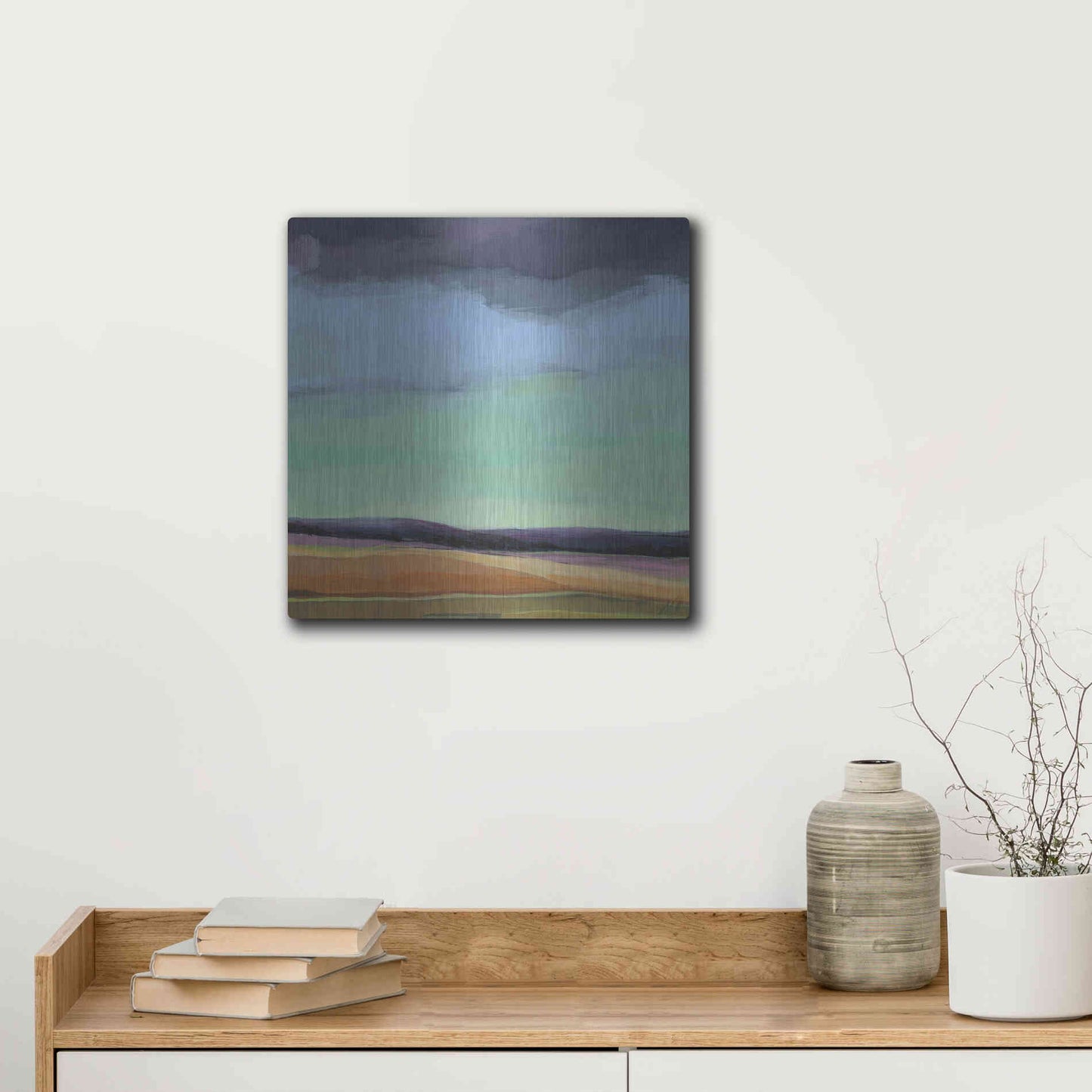 Luxe Metal Art 'Too Much Walking' by Niki Arden, Metal Wall Art,12x12