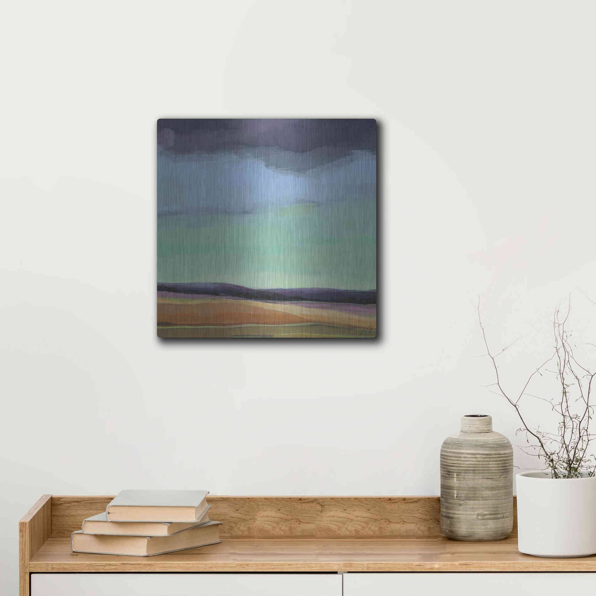 Luxe Metal Art 'Too Much Walking' by Niki Arden, Metal Wall Art,12x12