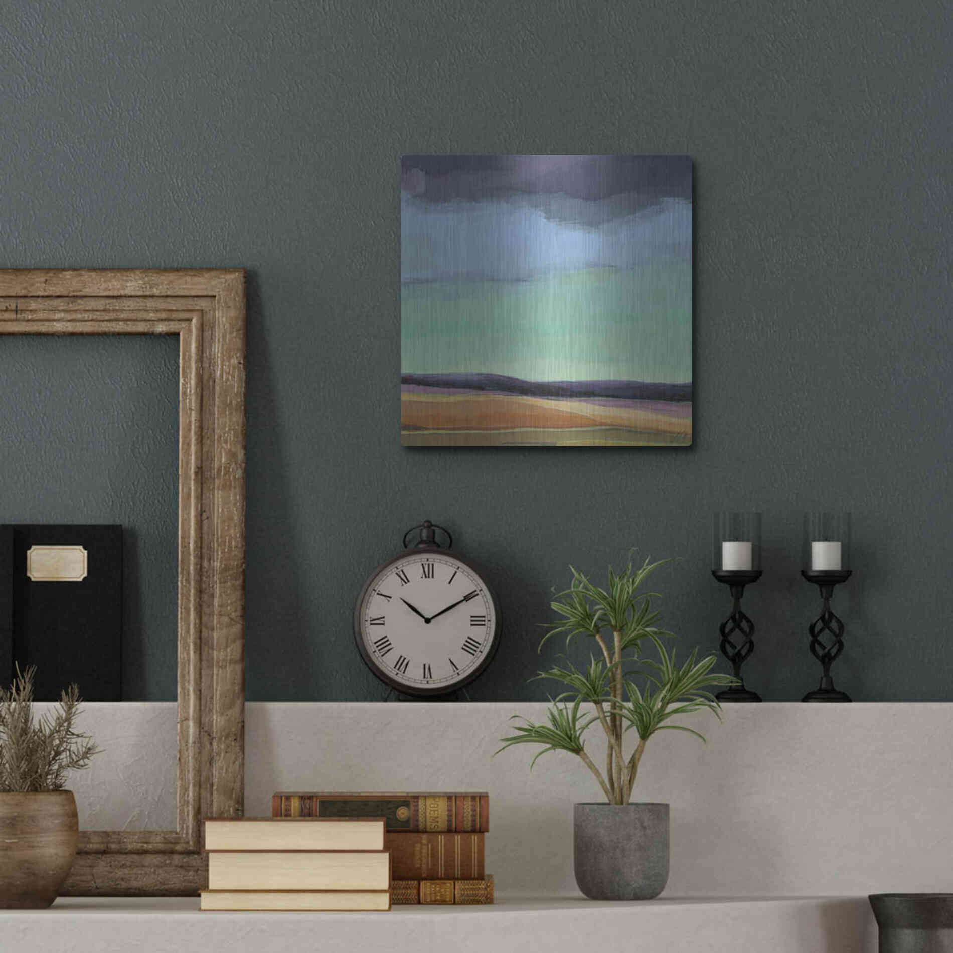 Luxe Metal Art 'Too Much Walking' by Niki Arden, Metal Wall Art,12x12